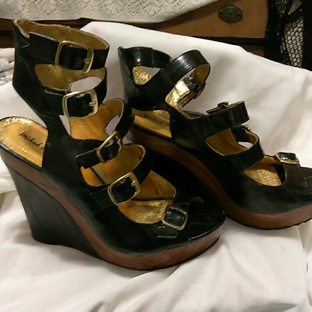 Black platform shoes